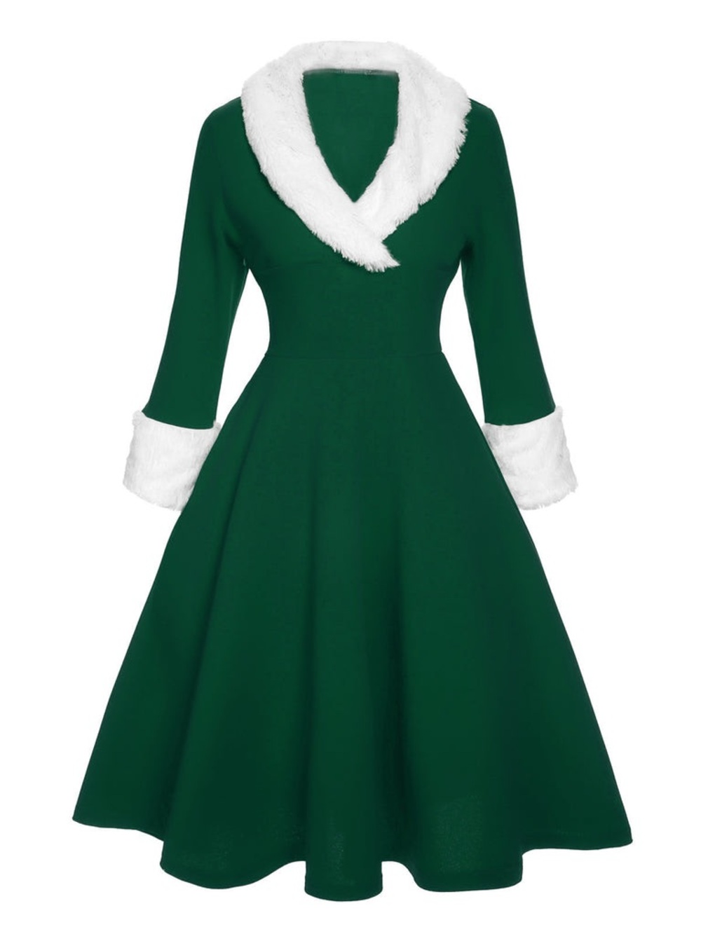 CHRISTMAS LAPEL DRESS